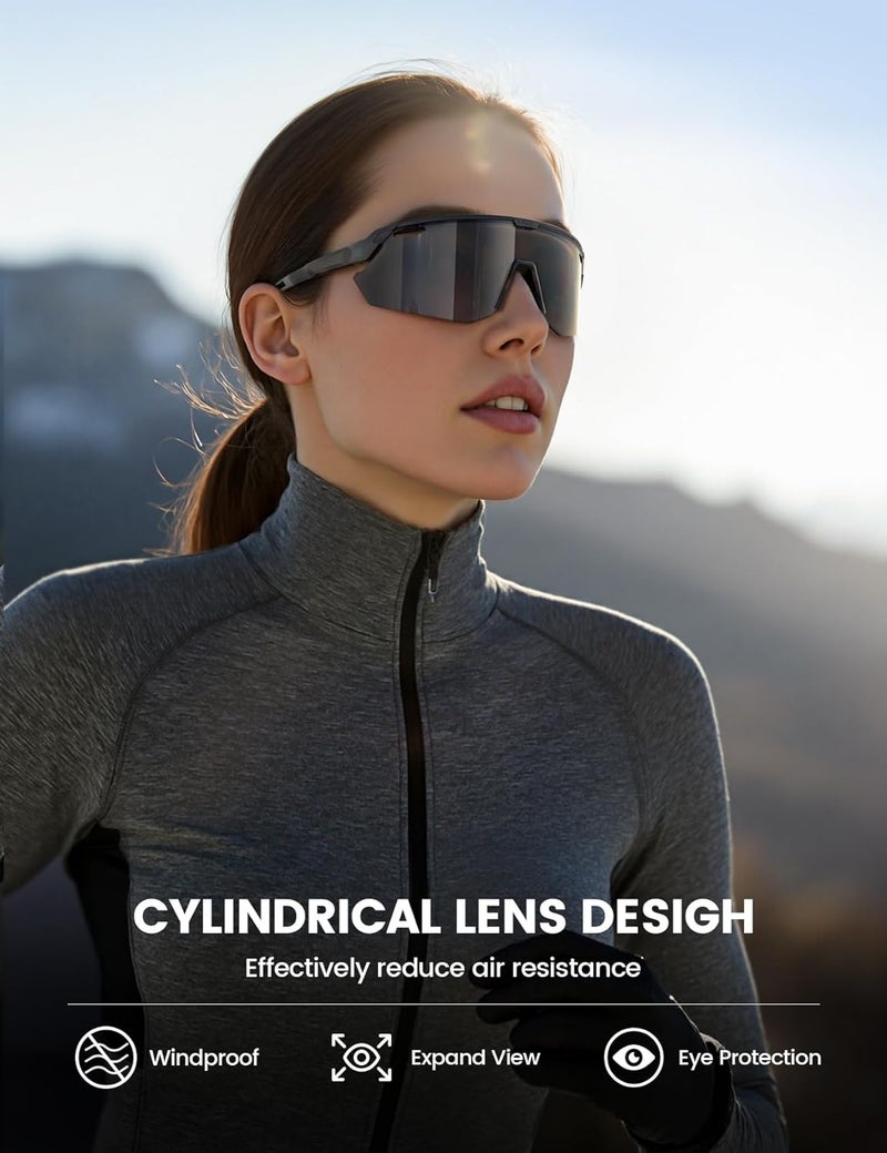 Lamicall 24g Polarized Sports Sunglasses for Men Women - UV400 Protection Sun Glasses for Running Cycling Baseball Fishing - Image 5